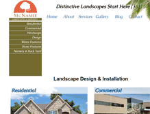 Tablet Screenshot of mcnameelandscapesandnursery.com